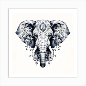 Elephant Series Artjuice By Csaba Fikker 021 Art Print