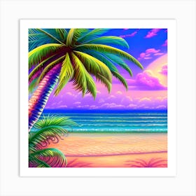 Tropical Beach Art Print