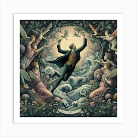 Man Flying Through The Air Art Print