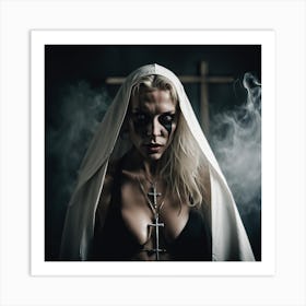 Satanic Nun Art Print