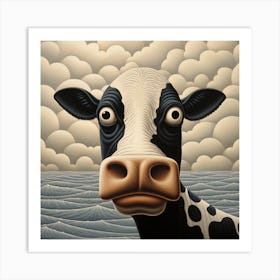 Portrait Of The Cow Art Print