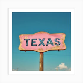 Texas Sign Art Print