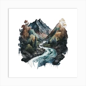 Mountain River Art Print