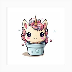 Kawaii Unicorn 6 Art Print