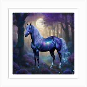 Horse In The Forest 5 Art Print