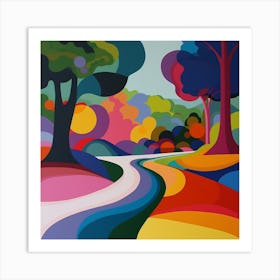 Abstract Park Collection Yoyogi Park Taipei Taiwan 1 Art Print