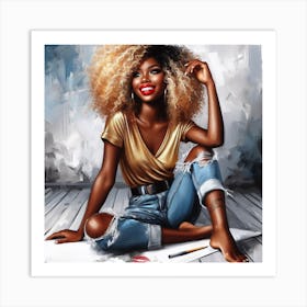 Afro Girl 79 Art Print