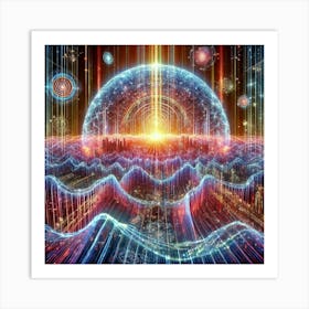 A Vivid Depiction Of Dimensional Barriers, Protect Art Print