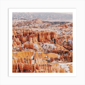 Red Rock Desert Winter Art Print