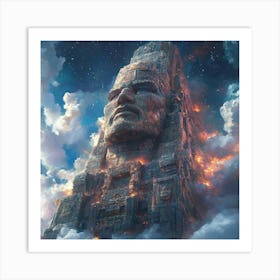 Aztec Pyramid Art Art Print