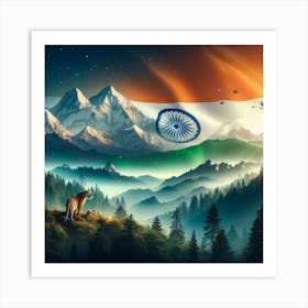 Indian Flag Art Print