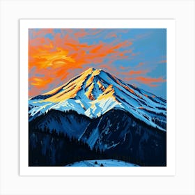 Sunset Over Mount Hood Art Print