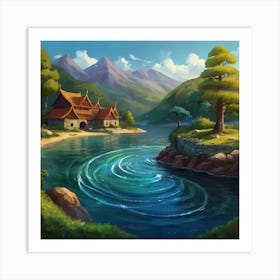 Whirlpool Reflections Art Print