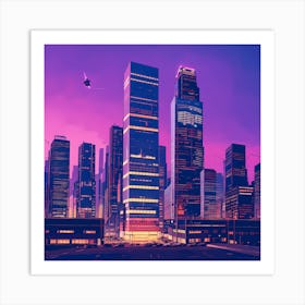 Futuristic Cityscape Art Print