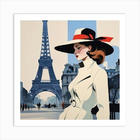 French woman in Paris 3 Art Print