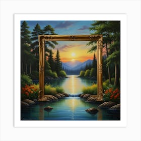 Sunset In A Frame Art Print