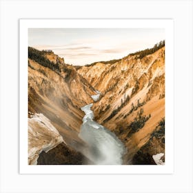 Grand Canyon Of The Yellowstone Square Art Print