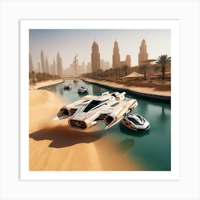 Futuristic Spaceships Art Print