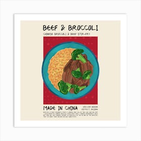 Beef And Broccoli Square Art Print