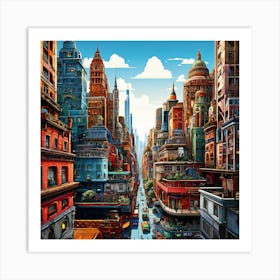 Cityscape art print Art Print