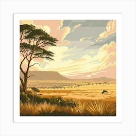 Savannah Landscape 2 Art Print