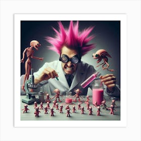 Alien Scientist Art Print