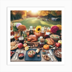 Thanksgiving Table 4 Art Print