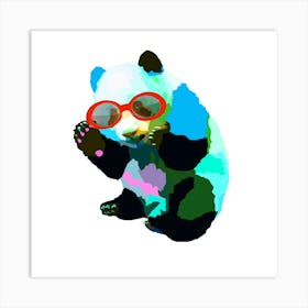 Panda Bear with sunglasses Art Print