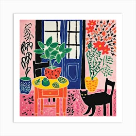 Cat In The Living Room 5 Art Print