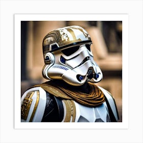 star wars trooper in gold Art Print