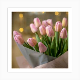 Pink Tulips Art Print