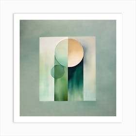 A Serene And Minimalist Abstract Composition With A Focus On Calming Elements Art Print