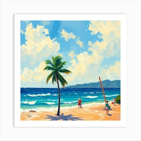 Beach Scene 1 Art Print