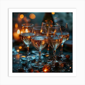 Glass Of Champagne Art Print