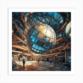 Futuristic Cityscape 1 Art Print