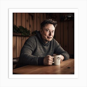 Elon Musk - Coffee Date Art Print