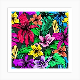 Hibiscus Flower Plant Tropical Art Print