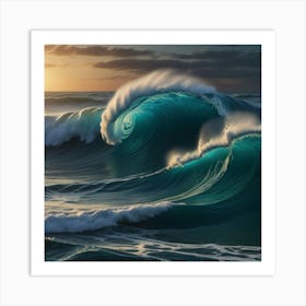 Default Create Unique Design Of Ocean Waves 2 Art Print