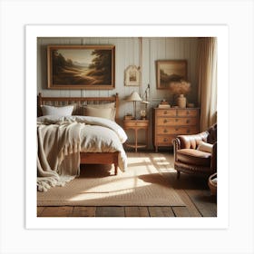 Rustic Bedroom Art Print