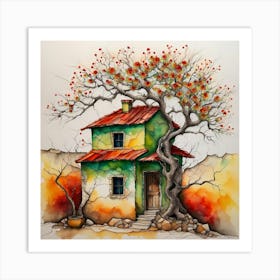 House On A Tree Art Print