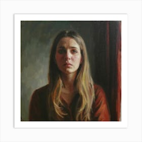 Portrait Of A Young Woman Art Print