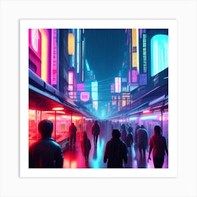 Neon City 2 Art Print