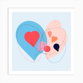Abstract Heart Art Print