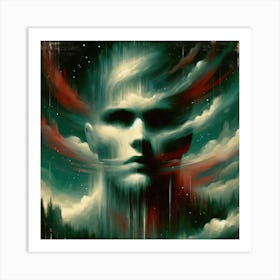 1950s Sci-Fi Abstract Art Print