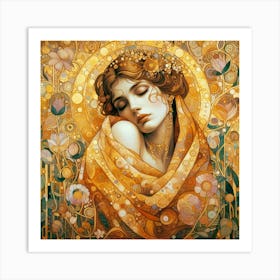 Golden Woman 1 Art Print