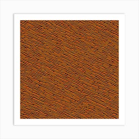 Abstract Stripes - Orange, A Seamless Pattern, Flat Art, 183 Art Print