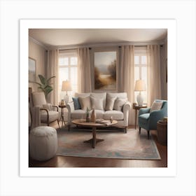 Living Room Stock Videos & Royalty-Free Footage Art Print