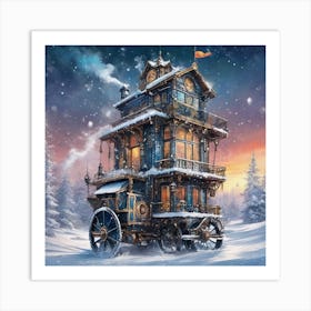 Snow House Art Print