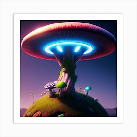 Mushroom In The Sky Art Print