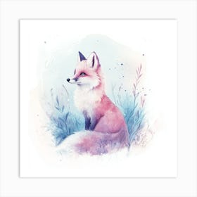 Pink Fox Art Print